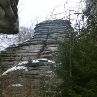 Hauptfelsturm aus Granit - Rudolfstein bei Weißenstadt in der ErlebnisRegion Fichtelgebirge